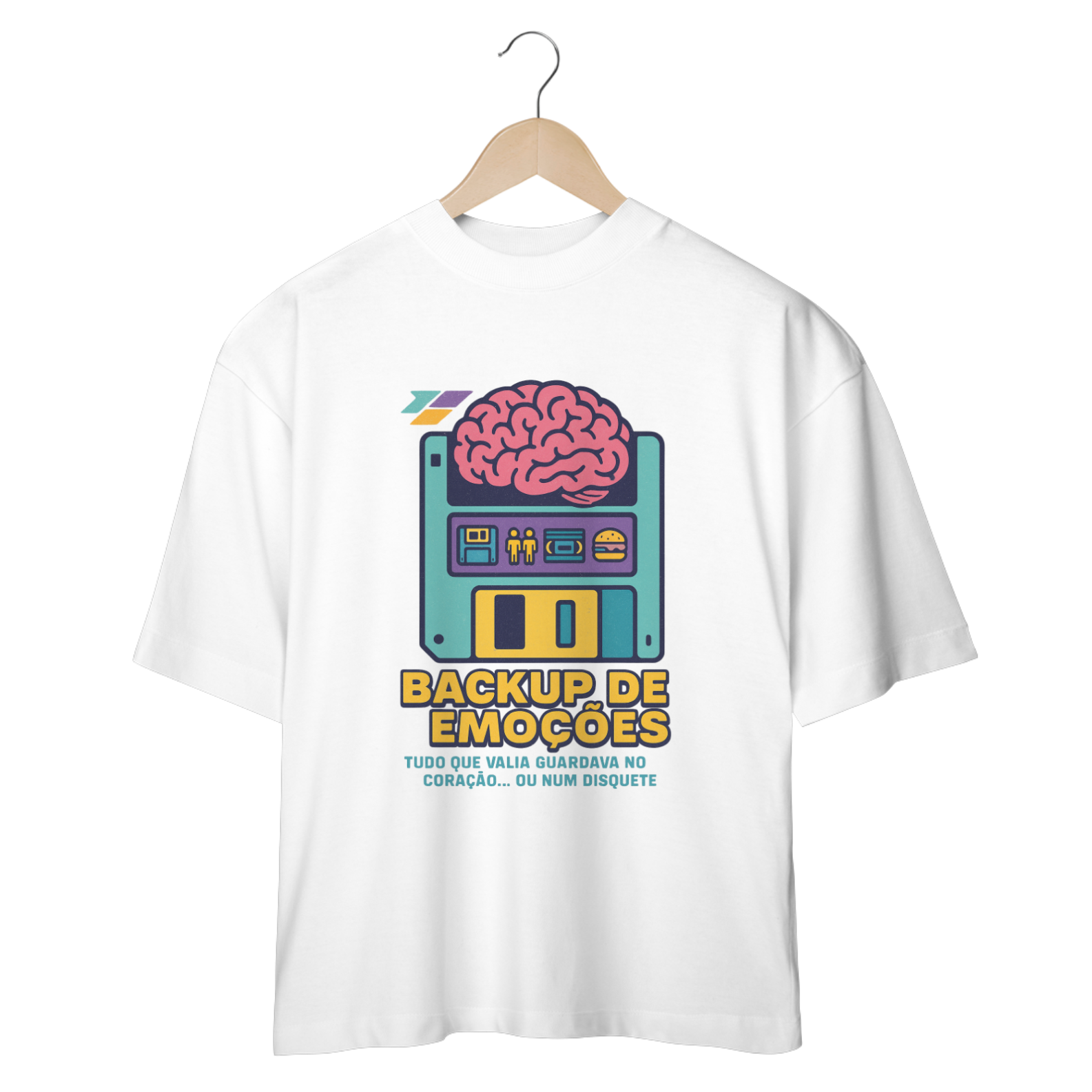 Camiseta Oversized - Backup de Emoções