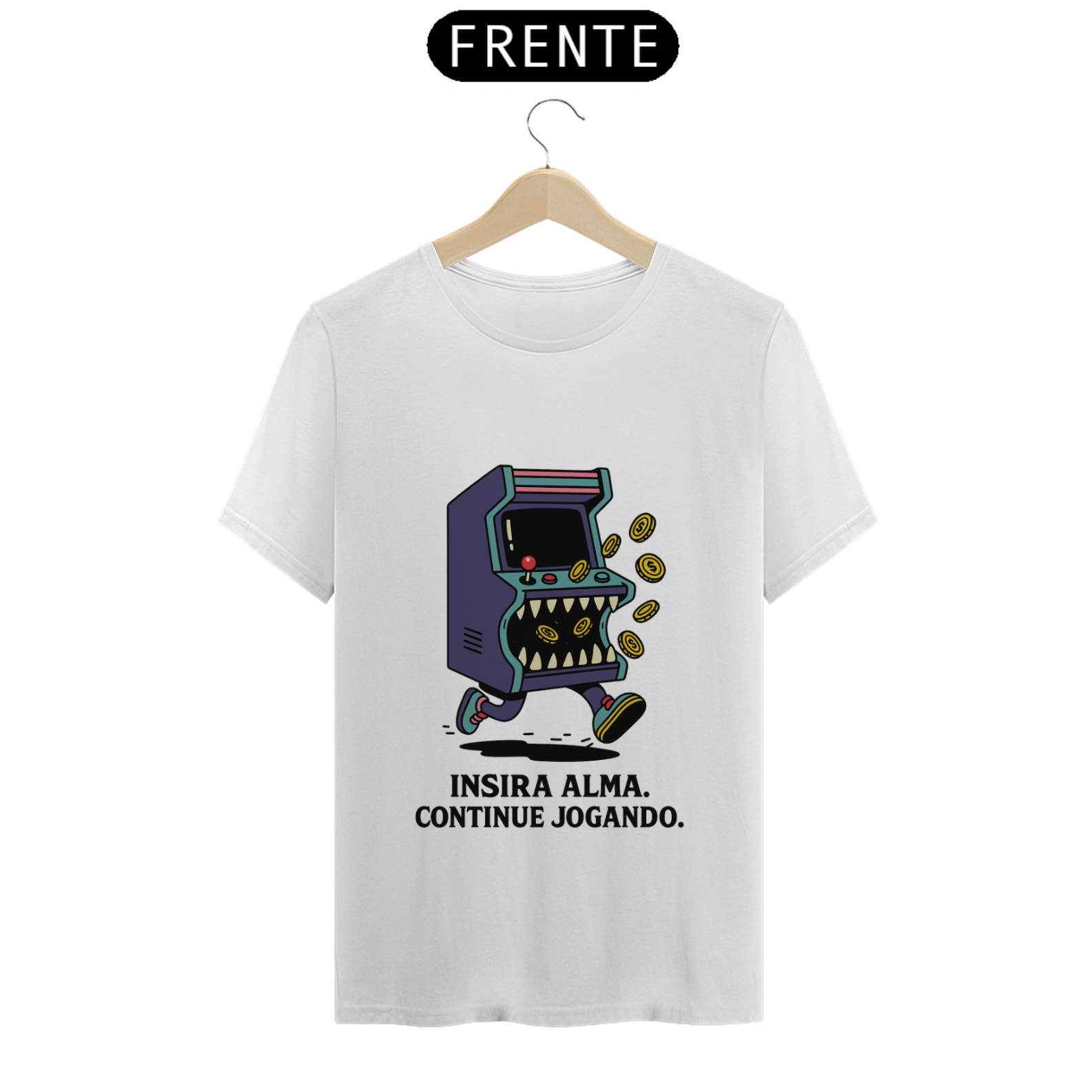Camiseta Modelagem Tradicional - Insira Alma, continue Jogando