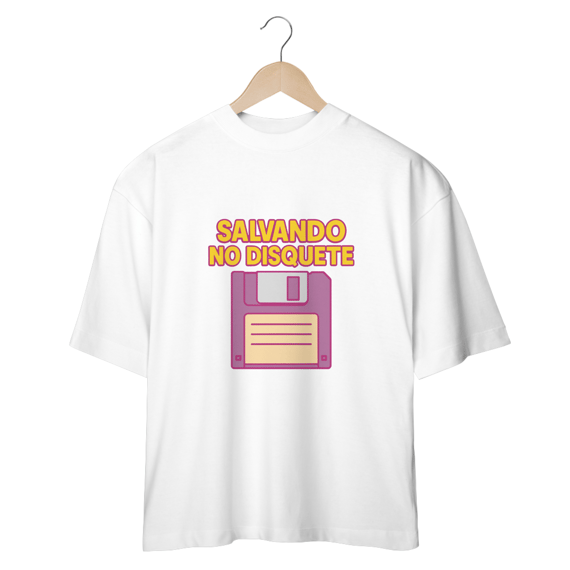 Camiseta Oversized - Disquete roxo