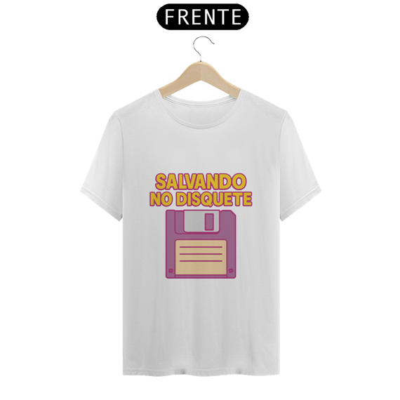 Camiseta Tradicional- Disquete roxo