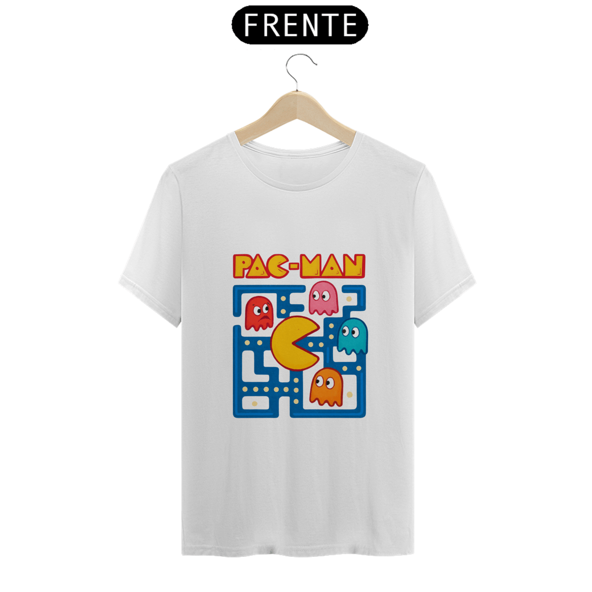 Nome do produto: Camiseta Modelagem Tradicional jogo Pac Man