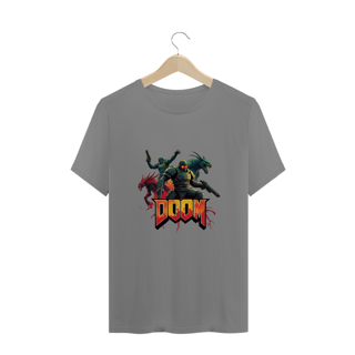 Nome do produto Camiseta Plus Size jogo Doom - enfrentando demônios