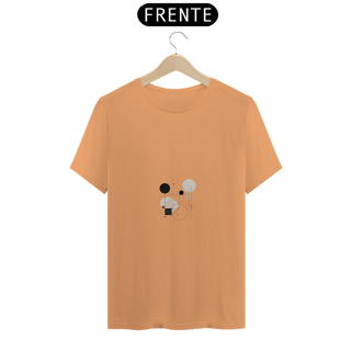 Nome do produto Camiseta com design gráfico de círculos e linhas