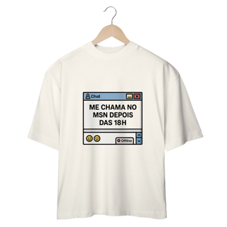 Nome do produto Camiseta Oversized - Janela de chat estilo MSN