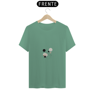 Nome do produto Camiseta com design gráfico de círculos e linhas