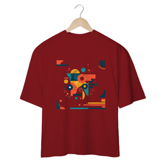 Nome do produto Camiseta com design gráfico de formas geométricas 