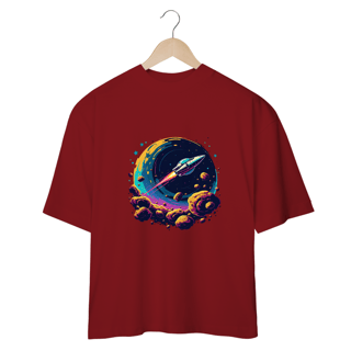 Nome do produto Camiseta jogo Asteroids - nave controlada pelo jogador navegando