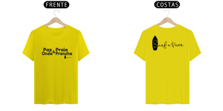 Nome do produto Camiseta Paz Praia Onda e Prancha