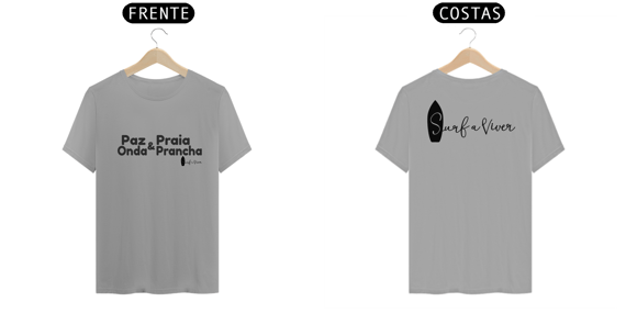 Camiseta Paz Praia Onda e Prancha