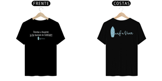 Nome do produto Camiseta Acordar e Respirar, Já Dá Vontade de SURFAR