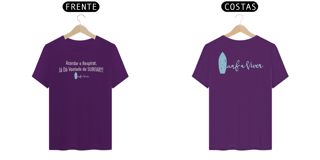 Nome do produto Camiseta Acordar e Respirar, Já Dá Vontade de SURFAR