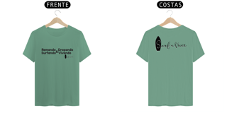 Nome do produto Camiseta Remando Dropando Surfando e Vivendo