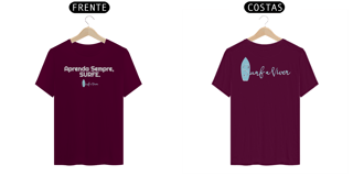 Nome do produto Camiseta Aprenda Sempre Surfe.