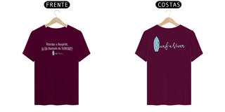 Nome do produto Camiseta Acordar e Respirar, Já Dá Vontade de SURFAR