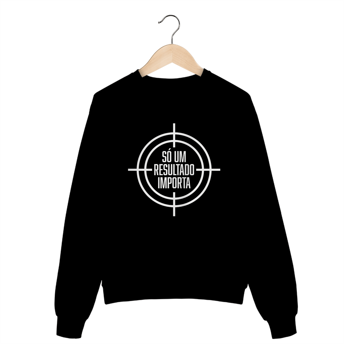 Nome do produto: MOLETOM S/ CAPUZ - ALVO PRETO