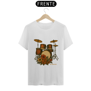 Nome do produto T-Shirt Quality Unissex Bateria Foral Vintage