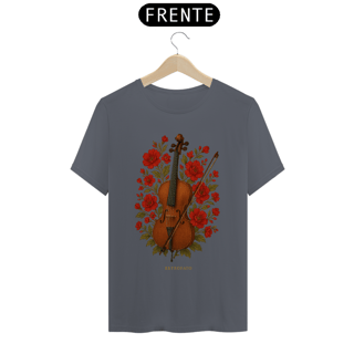 Nome do produto T-shirt Classic Unissex Violoncelo Floral Vintage