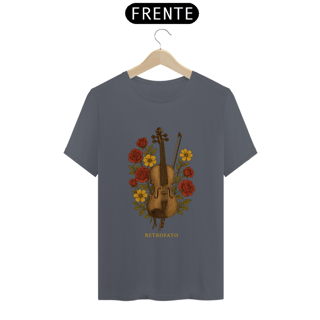 Nome do produto T-shirt Classic Unissex Violino Floral Vintage