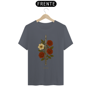 Nome do produto T-shirt Classic Unissex Flauta Transversal Floral Vintage