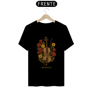 Nome do produto T-shirt Classic Unissex Violino Floral Vintage