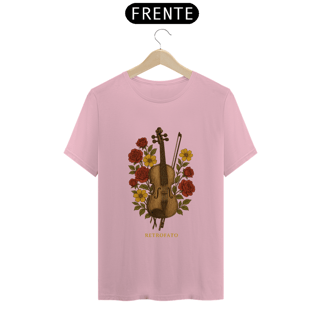 Nome do produto T-shirt Classic Unissex Violino Floral Vintage