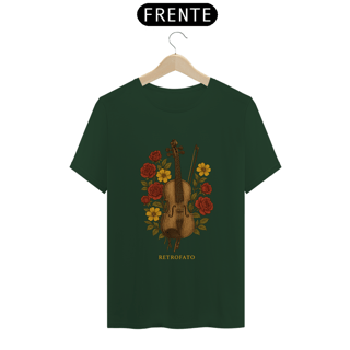 Nome do produto T-shirt Classic Unissex Violino Floral Vintage