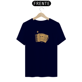 Nome do produto Camiseta Xilo Sanfona (estampa amarela)