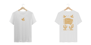 Nome do produto Camiseta Plus Size Xilo Sanfona (estampa clara - frente e verso)