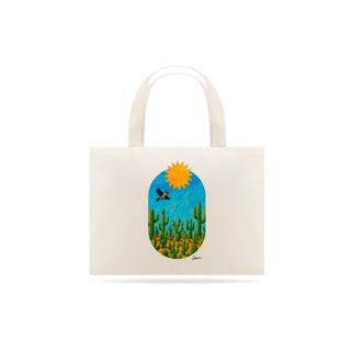 Nome do produto Ecobag Galo de Campina (Coleção Pássaros & Cactos)