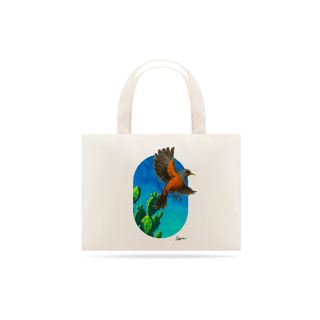 Nome do produto Ecobag Sabiá (Coleção Pássaros e Cactos)