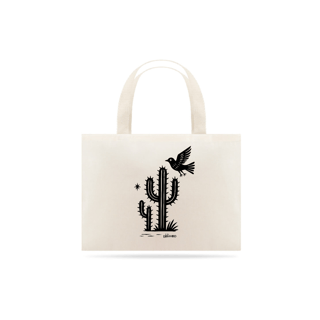 Nome do produto Ecobag Xilo Cactos e Pássaros
