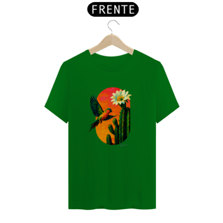 Nome do produto Camiseta Periquito da Caatinga (Coleção Pássaros e Cactos)