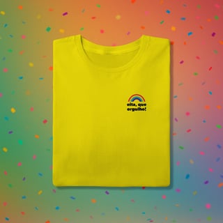 Nome do produto Camiseta EITA, QUE ORGULHO (estampa lateral)