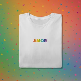 Nome do produto Camiseta AMOR - Coleção Orgulho