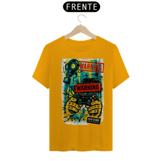 Nome do produto Camiseta Warning Control – T-Shirt Quality Unissex com Estampa Gamer Urbana | OxVibe