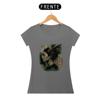 Nome do produto Camiseta Baby Long Feminina Estonada – OxVibe Estampa INSTINTO Streetwear 