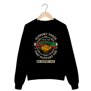 Nome do produto Moletom Prime Unissex Support Those – Estampa com Arte Urbana | OxVibe Streetwear