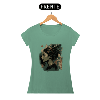 Nome do produto Camiseta Baby Long Feminina Estonada – OxVibe Estampa INSTINTO Streetwear 