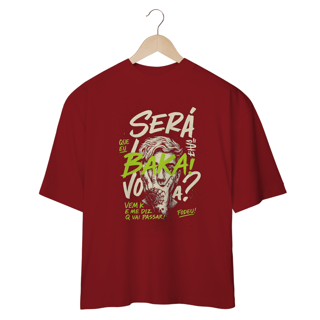 Nome do produto Camiseta Oversized BAKA – Estampa Crítica e Visual Urbano Ironic | OxVibe Unissex