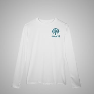 Nome do produtoLogo Sou de Fé - Camiseta Manga Longa Sport Dry UV Unissex 