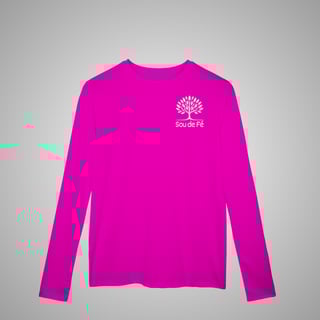 Nome do produtoLogo Sou de Fé - Camiseta Manga Longa Sport Dry UV Unissex 