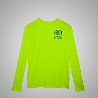 Logo Sou de Fé - Camiseta Manga Longa Sport Dry UV Unissex 