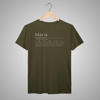 Nome do produtoMaria - Camisa Masculina - Significados
