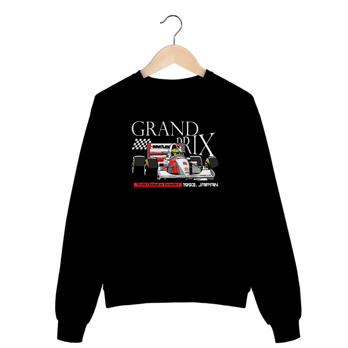 Nome do produto: Moletom Grand Prix Senna - Basico Preto