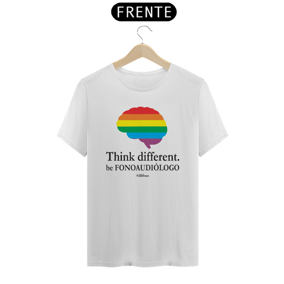 Camiseta THINK DIFFERENT - Cores Claras - Unissex