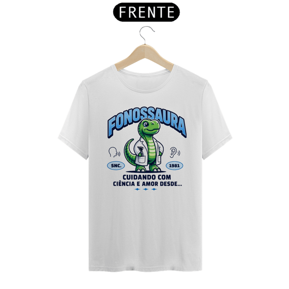 Camiseta FONOSSAURA - Unissex - Cores Escuras