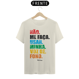 Nome do produto Camiseta Fonoaudiólogo VOZ DE FONO - Unissex - Cores Claras