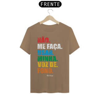 Nome do produto Camiseta Fonoaudiólogo VOZ DE FONO - Unissex