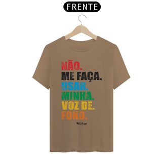 Nome do produto Camiseta Fonoaudiólogo VOZ DE FONO - Unissex - Cores Claras