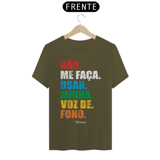 Nome do produto Camiseta Fonoaudiólogo VOZ DE FONO - Unissex